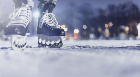 things to do in South Africa during winter - ice skating boots on ice